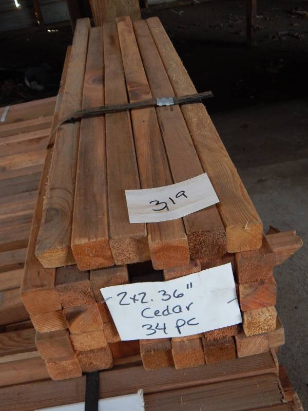 lot 319 image: 2 x 2 x 36 cedar spindles