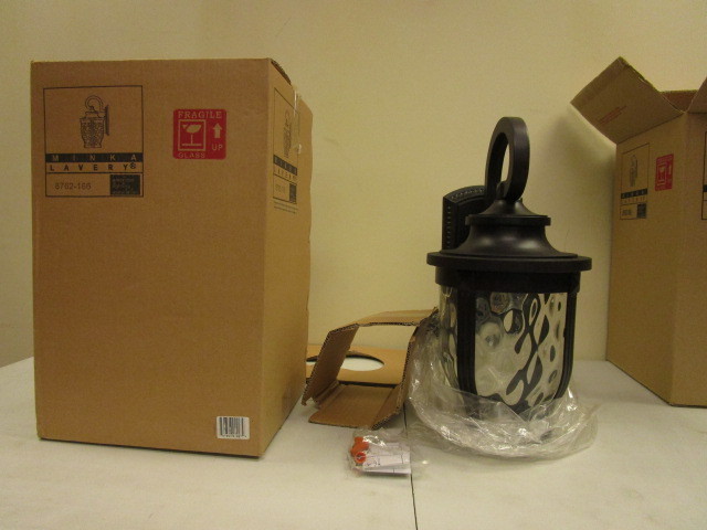 lot 216 image: MINKA LAVERY CARRIAGE STYLE LIGHTS- NEW