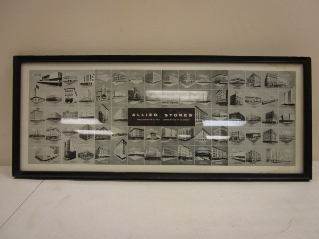 lot 233 image: VINTAGE PRE-1960S ALLIED STORES LOCATION PRINT