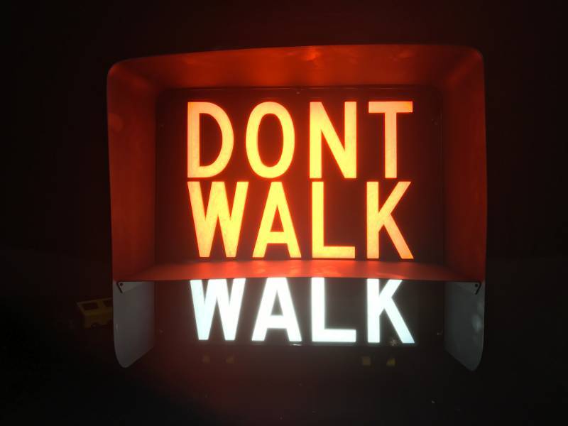 lot 44 image: Walk  Dont Walk sign