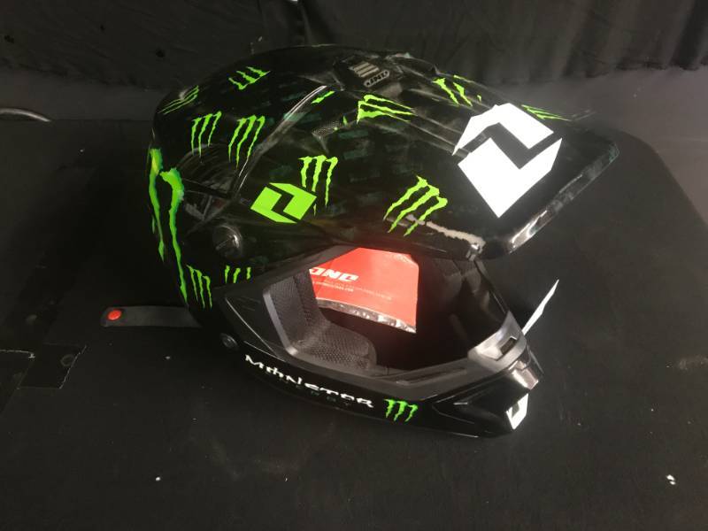 lot 51 image: Monster full face racing helmet