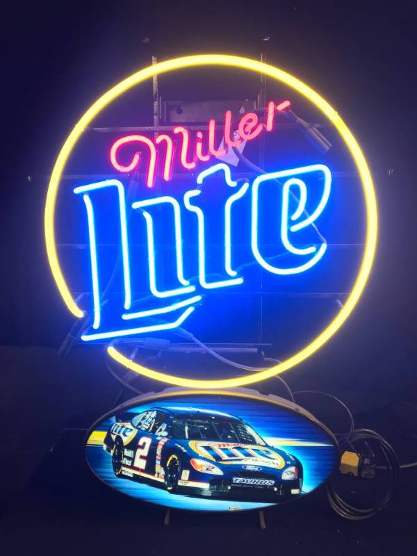 lot 67 image: Miller Lite Nascar #2 neon