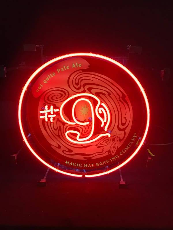 lot 69 image: Magic Hat Brewing #9 neon