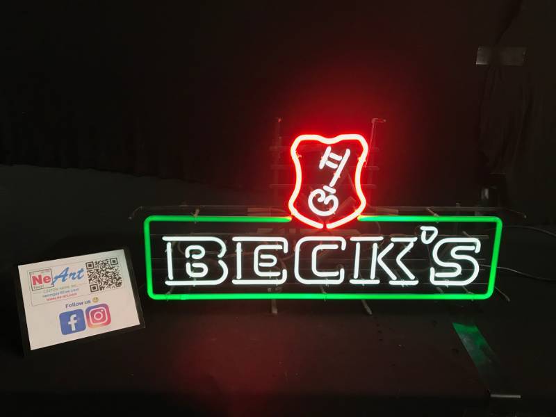 lot 71 image: Becks Beer neon