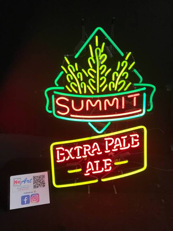 lot 74 image: Summit Extra Pale Ale neon