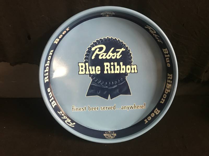 lot 100 image: Pabst Blue Ribbon PBR 13 serving tray