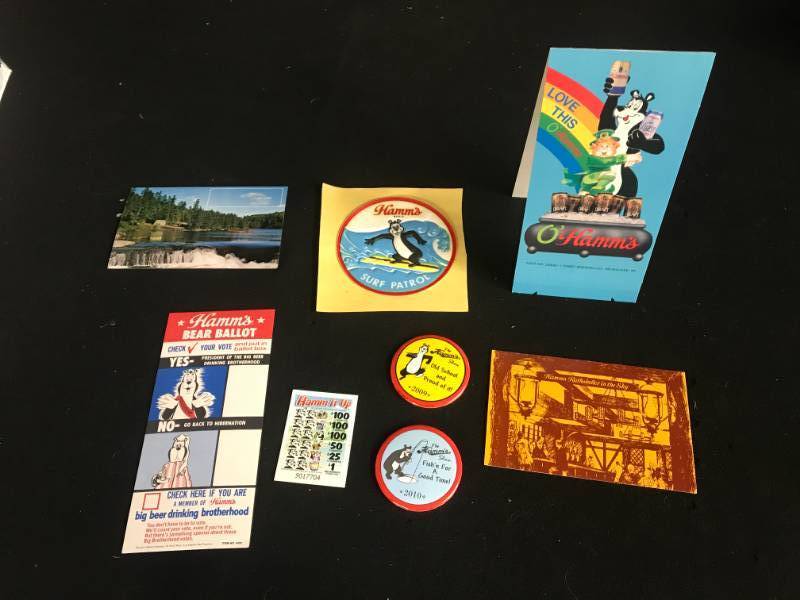 lot 110 image: Collection of Hamms Beer smalls