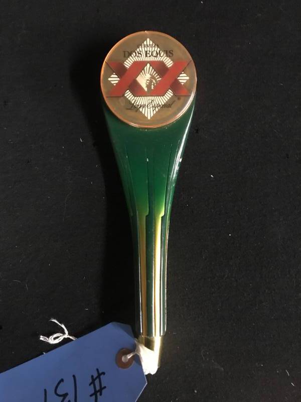 lot 131 image: Dos Equis Cerveza Lager Especial tall tap handle