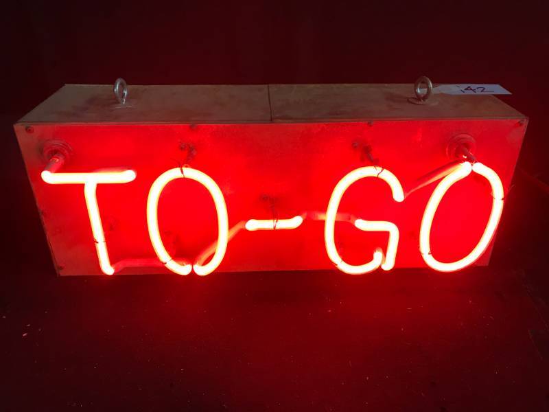 lot 142 image: To-Go neon