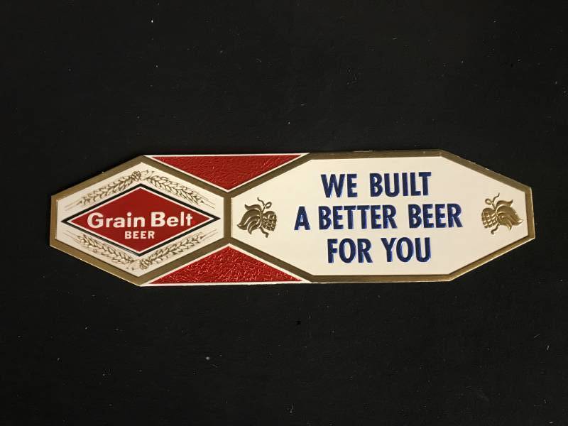 lot 147 image: Grain Belt foil sign