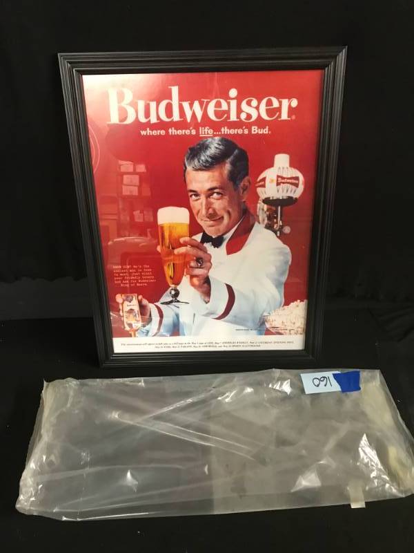lot 160 image: Budwesier vintage looking poster