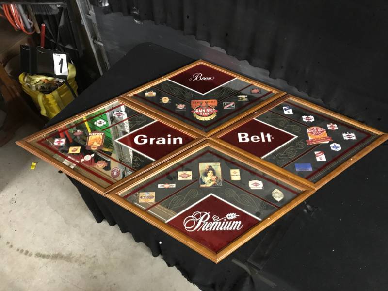 lot 182 image: Set of Grain Belt Premium mirrors