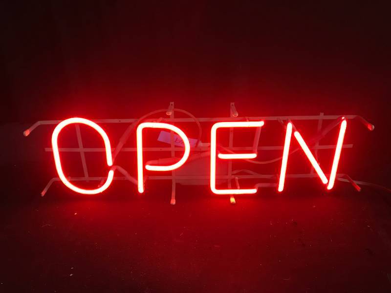 lot 189 image: Vintage Neon OPEN sign