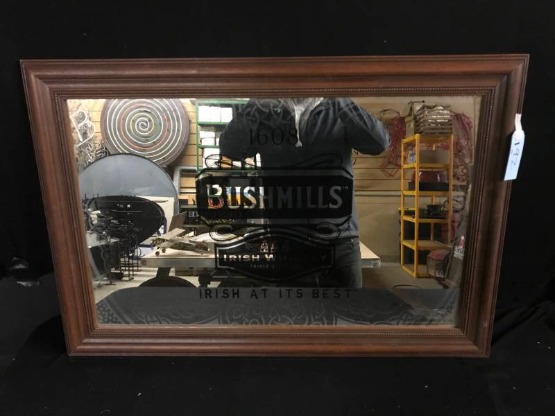 lot 192 image: Bushmills Irish Whiskey mirror