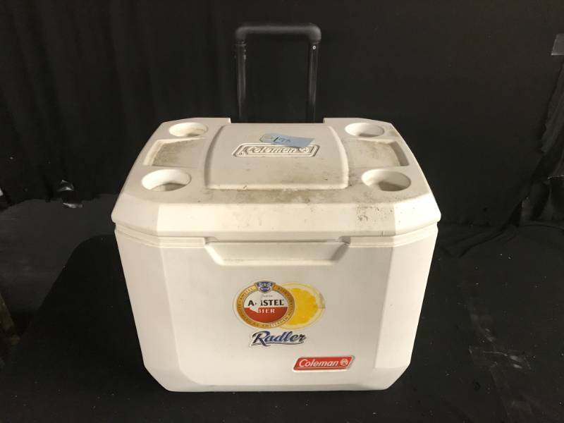 lot 198 image: Amstel Light rolling Coleman cooler