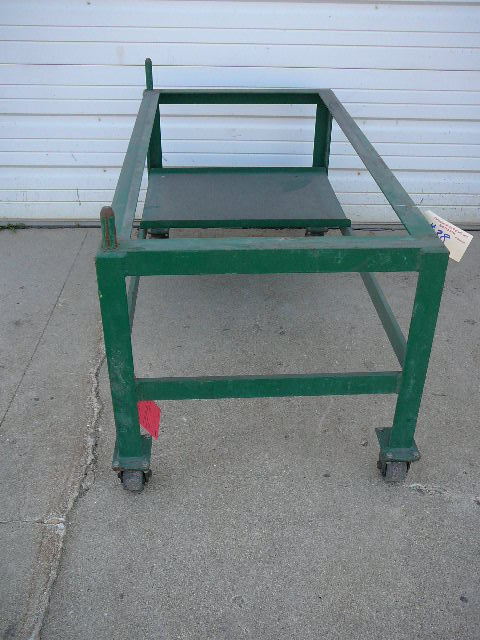 lot 38 image: Heavy Duty Steel Cart on Casters With Shelf