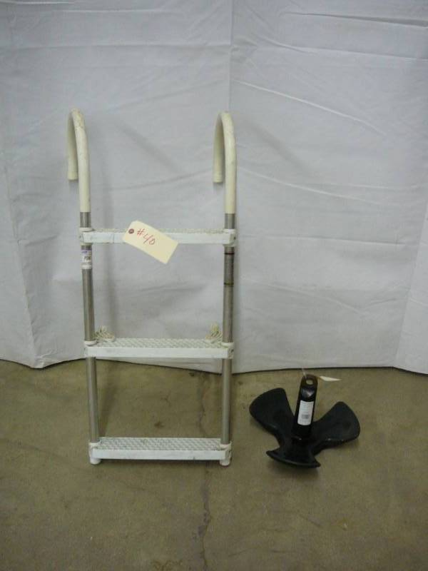 lot 40 image: Boat Anchor & Ladder