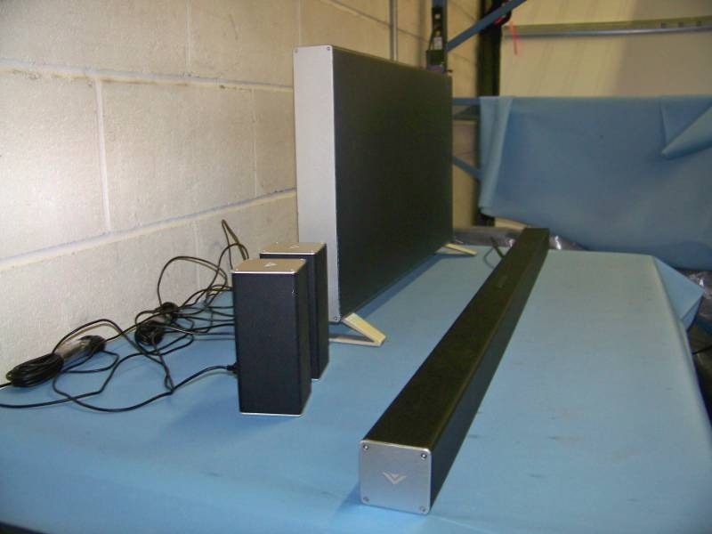 lot 19 image: Vizio, Home TheaterTelevision Soundbar, Wireless Subwoofer  Sub and Surround SoundRear Speakers with Remote Control