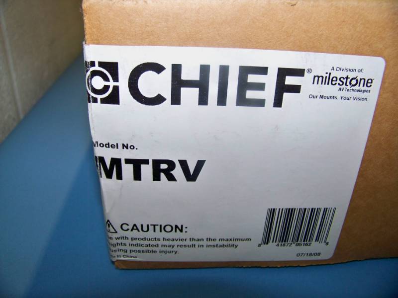 lot 84 image: Chief, MTRV, Medium (30-55) Tilt Wall Mount - NEW in Original, Sealed Box