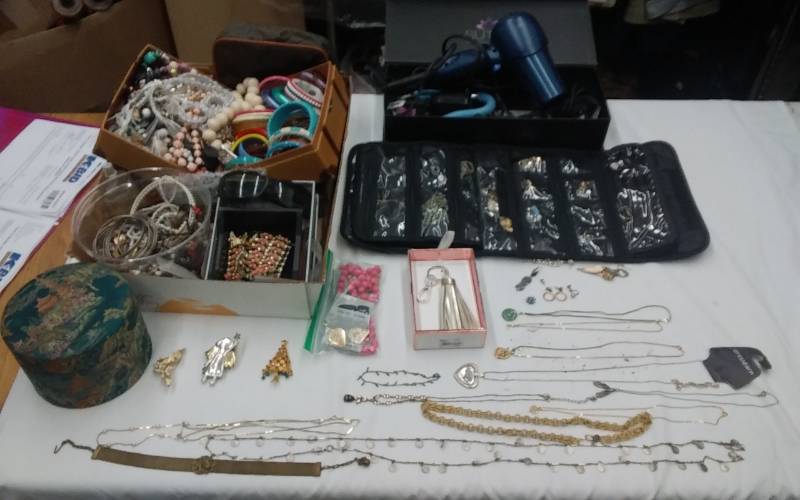 Lot Of Misc. Jewelry Necklaces, Earrings, Rings, Jewelry Boxes, Organizers & Hair Implements