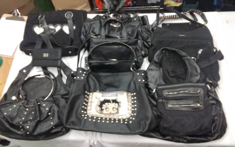 Lot Of Black Purses, Hand Bags, Wallet