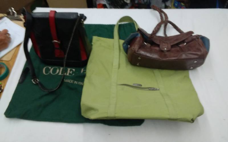 Coldwater Creek Brown Hand Bag, Black Cross Body Bag, Green Tote Bag