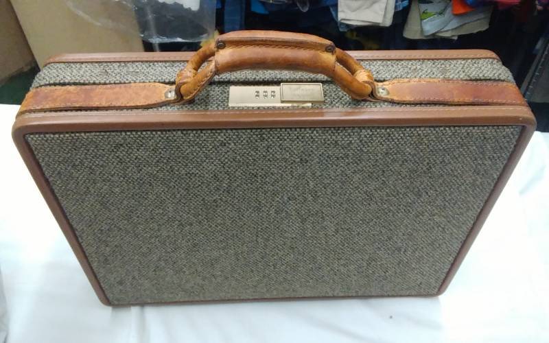 Hartmann Luggage, Leather Trim Locking Brief Case With Combo., Other Puzzles, Books, Cards, Misc.