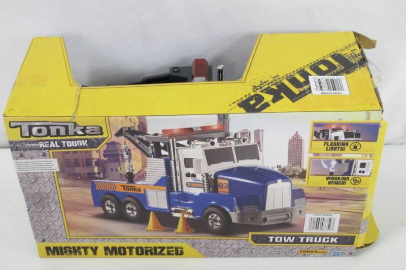 tonka mighty motorized tow truck