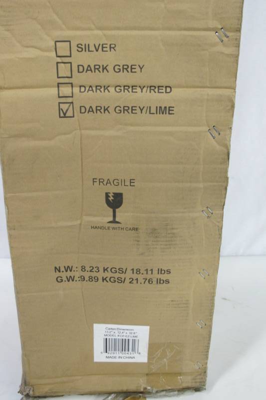 lot 18 image: CaddyTek CaddyLite EZ 3 Wheel Golf Push Cart (Dark GrayLime) - NEW in Opened box