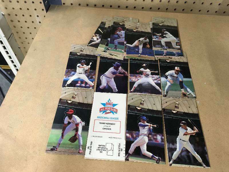 lot 12 image: 1985 MLB All Star Game Pop Up Figures