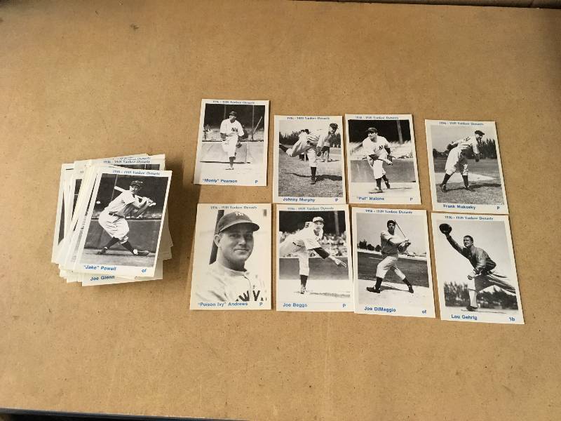 lot 38 image: 1936- 1939 New York Yankee Dynasty Card Set