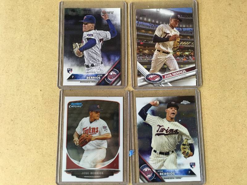 lot 42 image: 4 Jose Berrios Cards - Includes Rookie