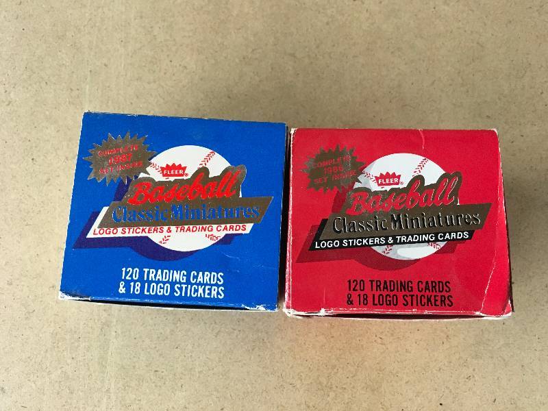 lot 64 image: 1986 & 1987 Fleer Classic Miniatures Card Sets