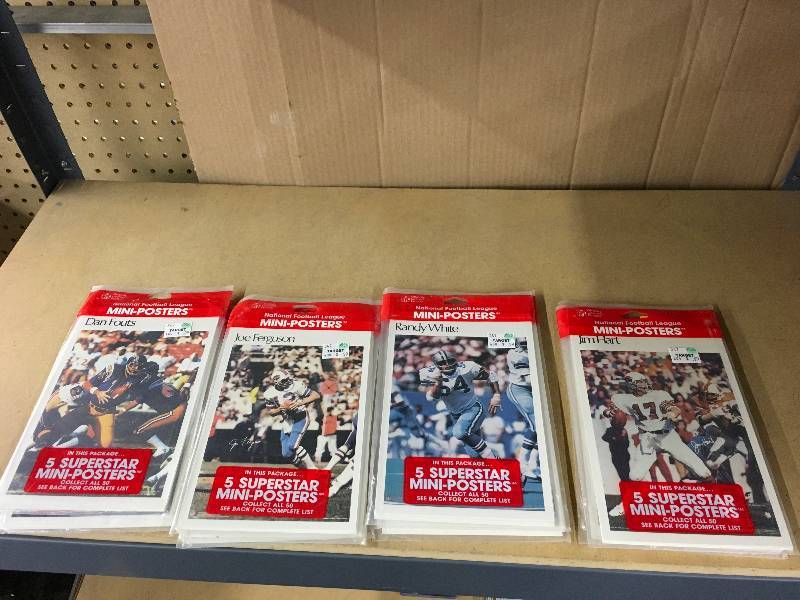 lot 67 image: Complete Vintage NFL Mini Poster Set