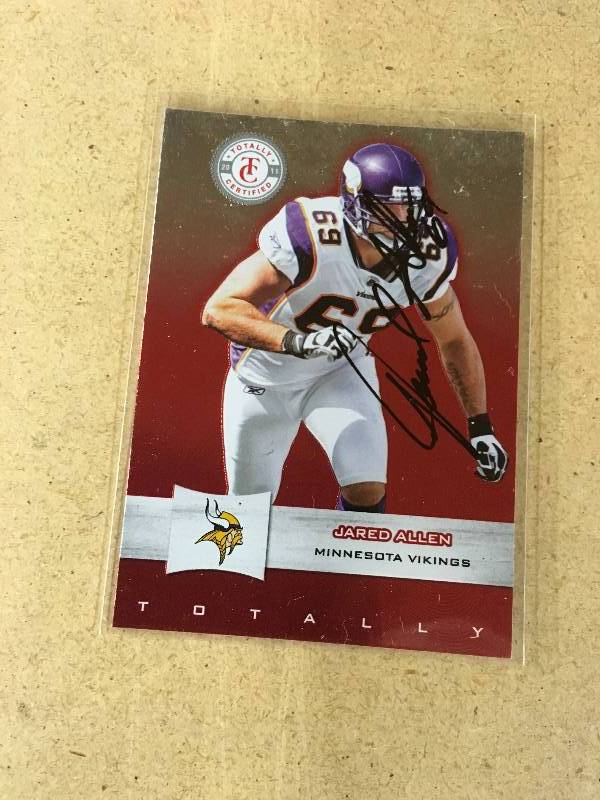lot 70 image: Autographed Jared Allen Card - Vikings Legend