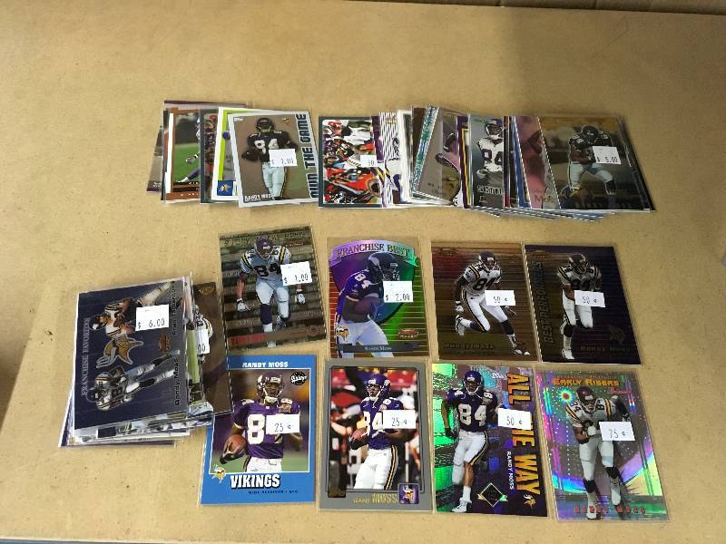 lot 91 image: 50 Randy Moss Cards