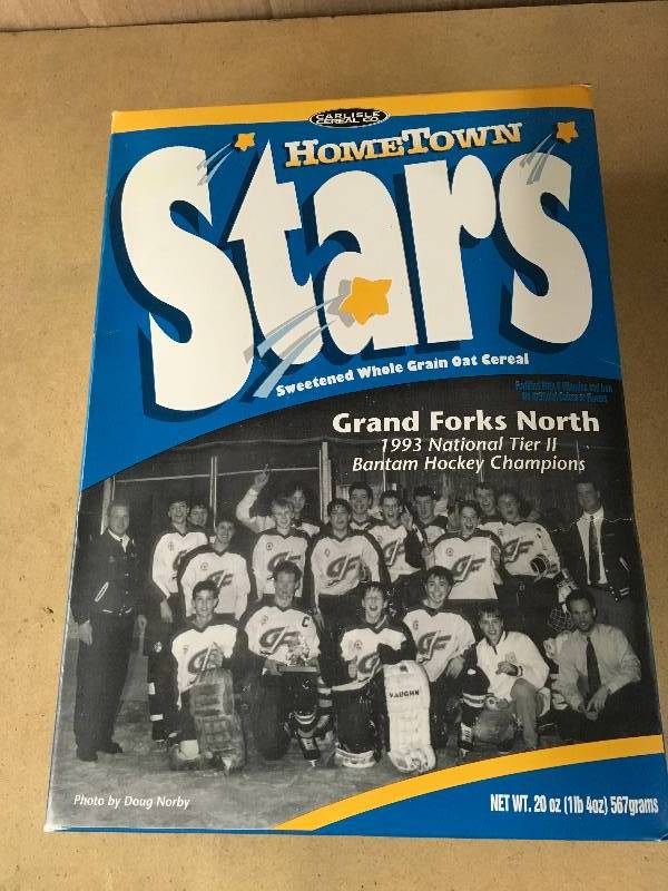 lot 97 image: 1993 Home Town Stars Cereal Box - Jeff Panzer