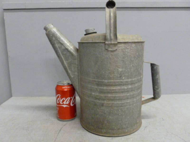 lot 10 image: Vintage Galvanized Steel Watering Can