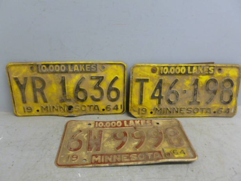 lot 129 image: Vintage License Plates