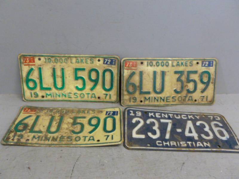 lot 132 image: Vintage License Plates