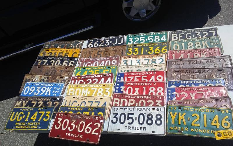 lot 24 image: 34-Michigan License Plates 1941-1979