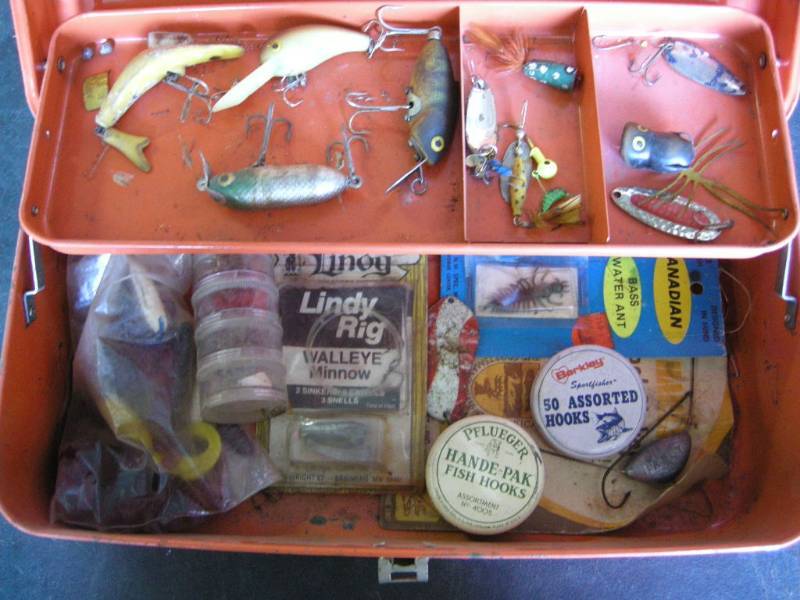 Vintage Tackle Box with Lures