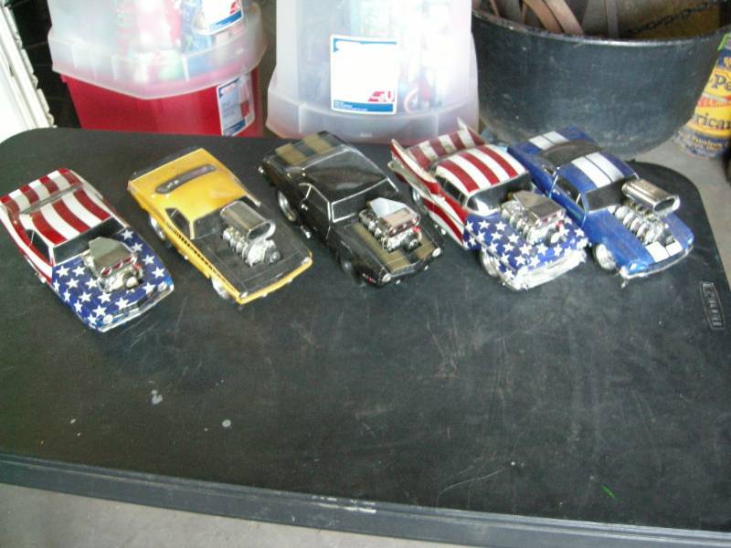 5 Funline Muscle Macines Die Cast