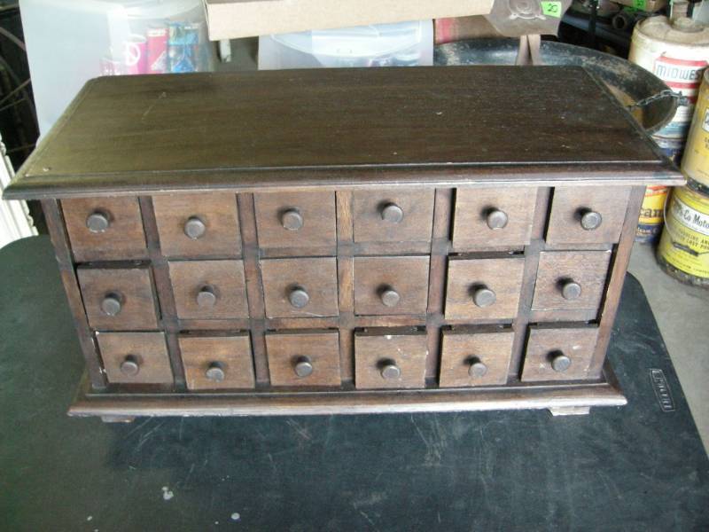 Vintage Wooden Drawer Cabinet