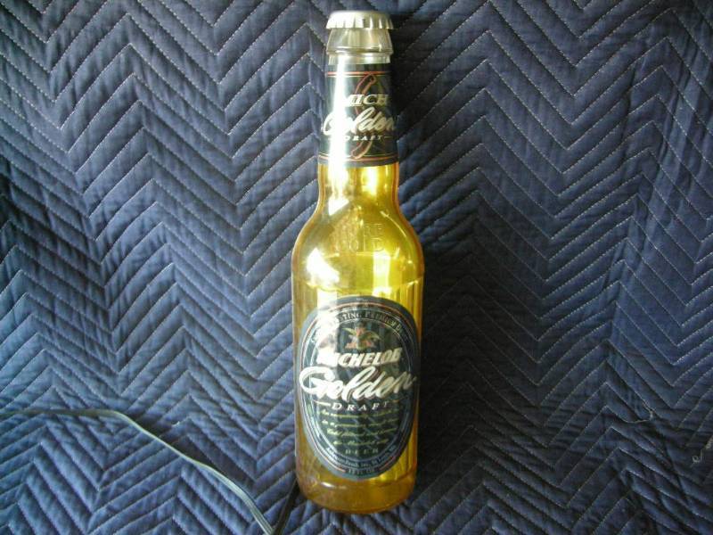 Michelob Golden Light-Up Bottle Sign