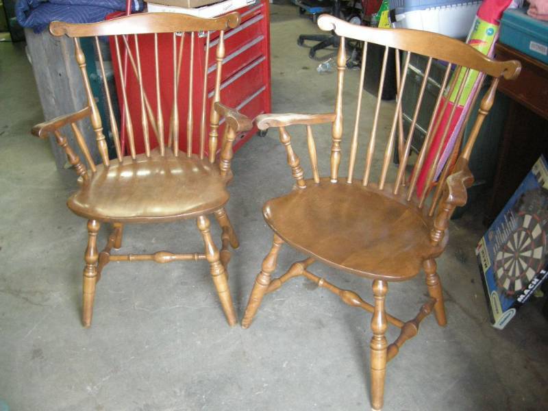 2 Vintage Bent & Bros 1867 Maple Chairs