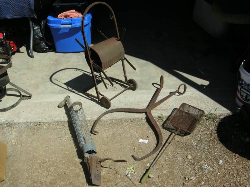 Antique Tongs, Planter, Roller, Popper