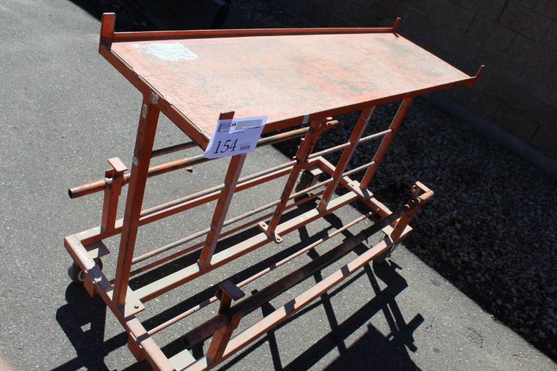 Metal 4-Wheel Storage Cart with Work Table