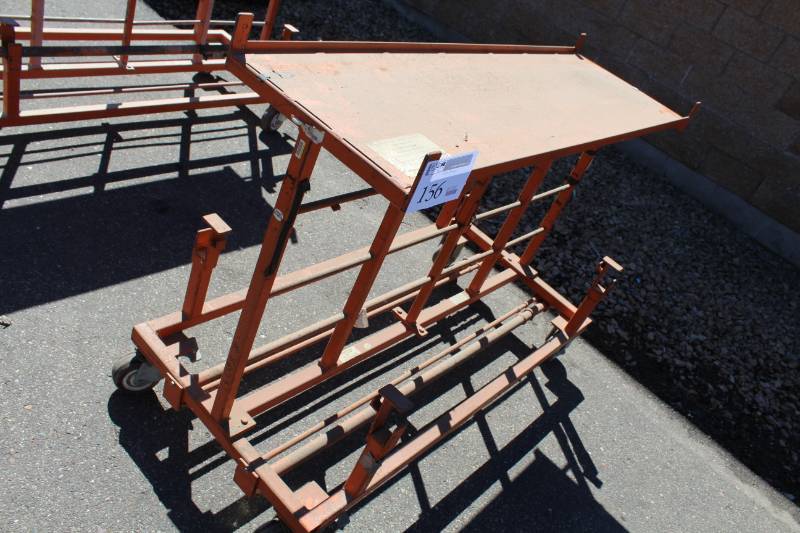 Metal 4-Wheel Storage Cart with Work Table