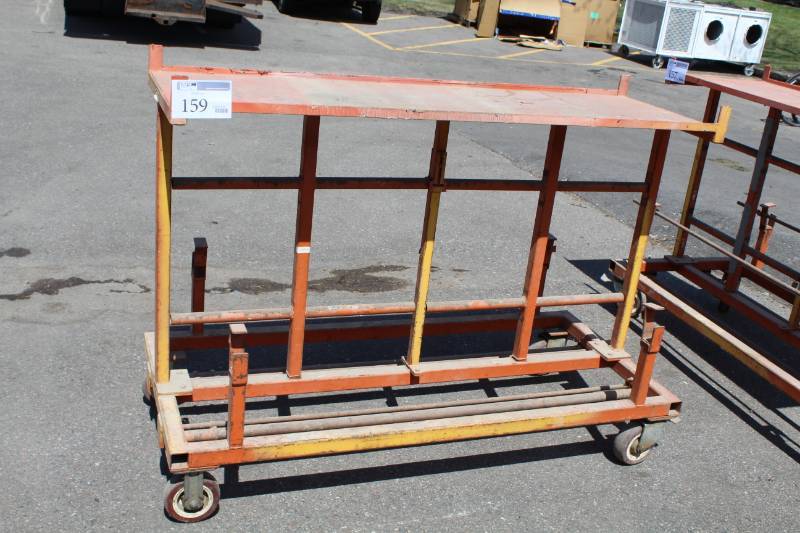 Metal 4-Wheel Storage Cart with Work Table